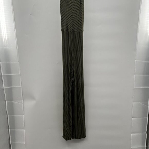 Rolla Coster Sleeveless Maxi Dress Green/Black Striped Women's Size Small - Picture 5 of 8